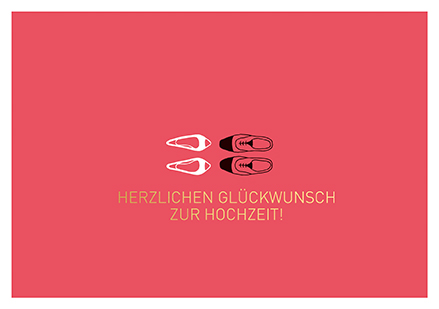 Klappkarte C6 - La Card - Hochzeitsschuhe Klappkarte C6 - La Card - Hochzeitsschuhe