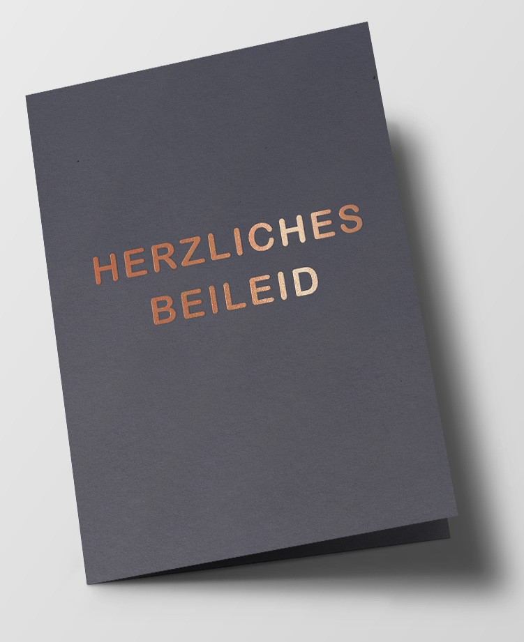 Klappkarte C6 - pure - Herzliches Beileid
