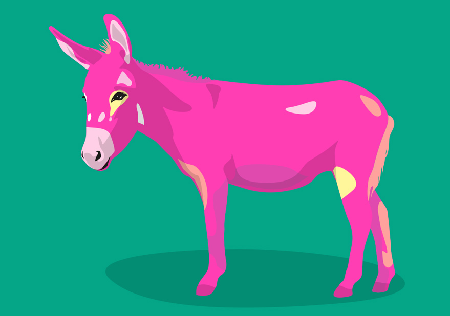 Postkarte - luminous - Esel Postkarte - luminous - Esel