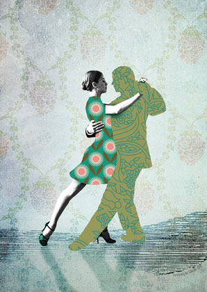 Postkarte - La Tack - tango