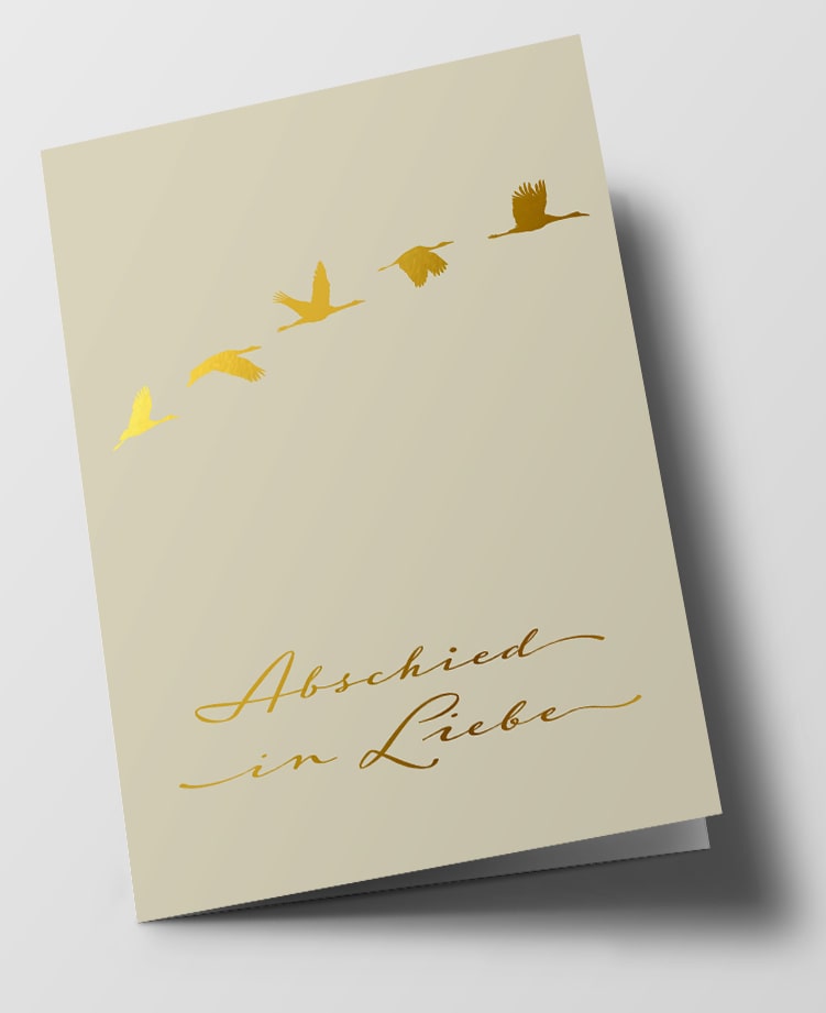 Klappkarte C6 - pure - Abschied in Liebe Klappkarte C6 - pure - Abschied in Liebe