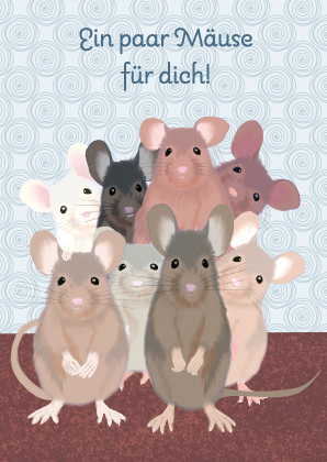 Postkarte - Toni Starck - Ein paar Mäuse für dich Postkarte - Toni Starck - Ein paar Mäuse für dich