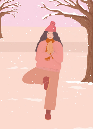 Postkarte - Toni Starck - Snow-Yoga Postkarte - Toni Starck - Snow-Yoga