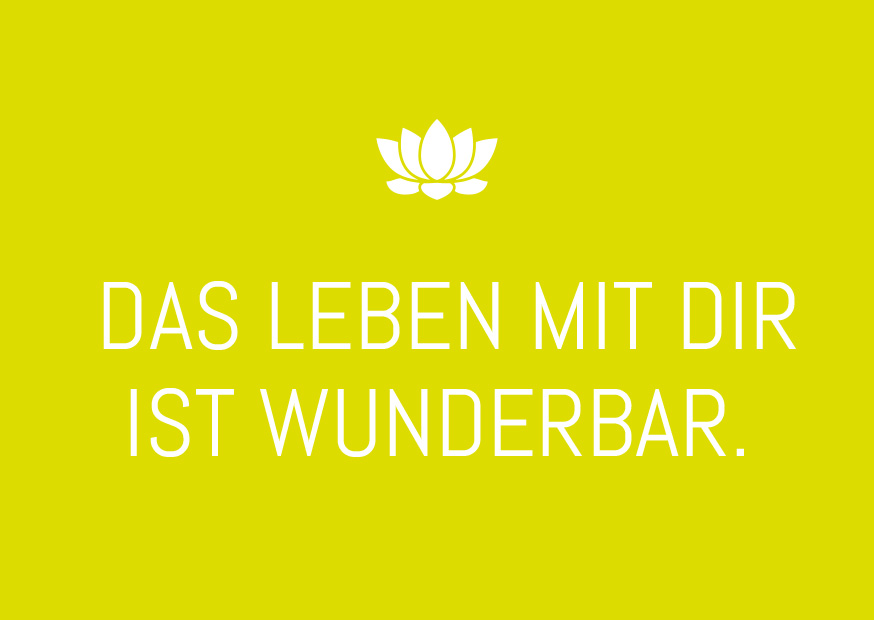 Postkarte - Wortsinn - Das Leben mit dir