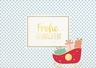 Postkarte - La Card - Schlitten