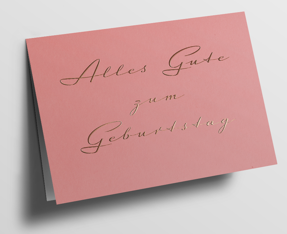 *DK C6 - pure - Alles Gute zum Geburtstag puderrosa
