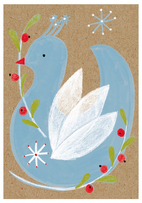 Postkarte - schönegrüsse - Wintervogel