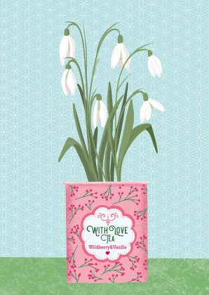Postkarte - Toni Starck - Snowdrops with love