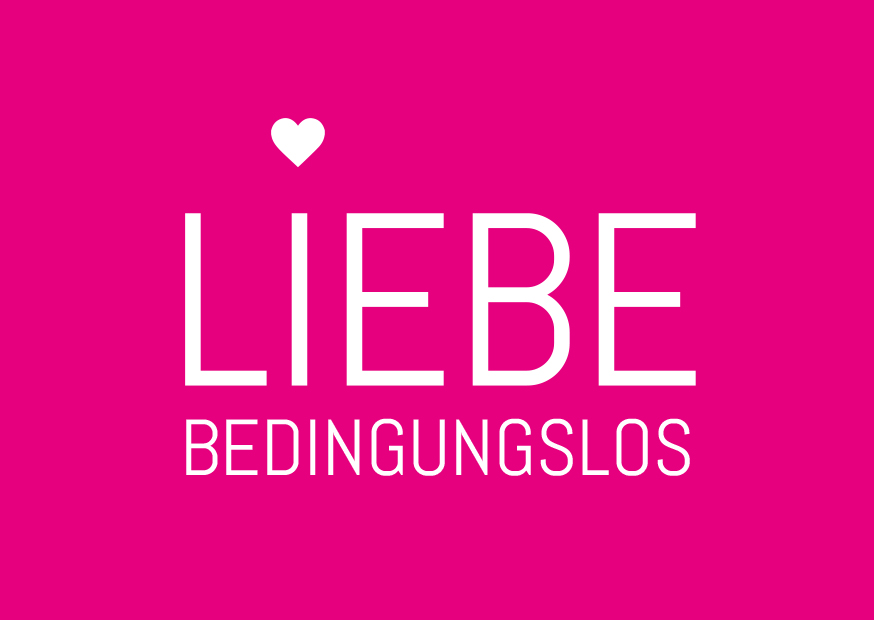 Postkarte - Wortsinn - Liebe bedingungslos