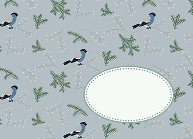 Umschlag - Toni Starck Pattern - Bluebird pattern bright