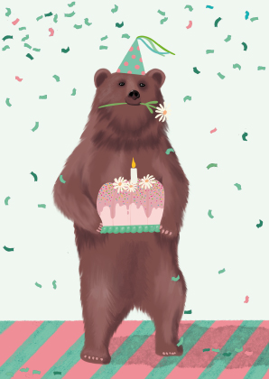 Postkarte - Toni Starck - Birthday Bear Postkarte - Toni Starck - Birthday Bear