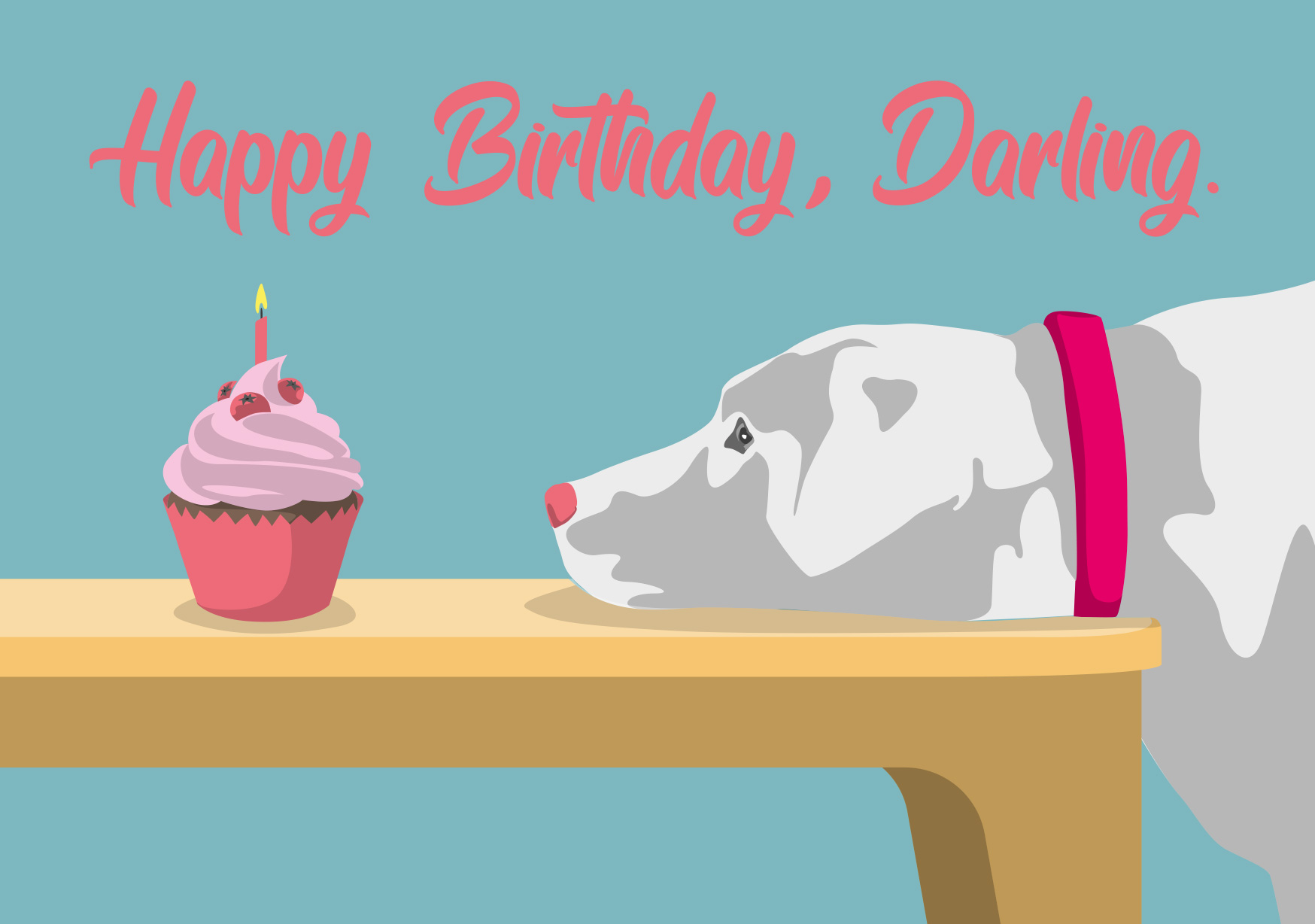 Postkarte - luminous - Happy Birthday Darling