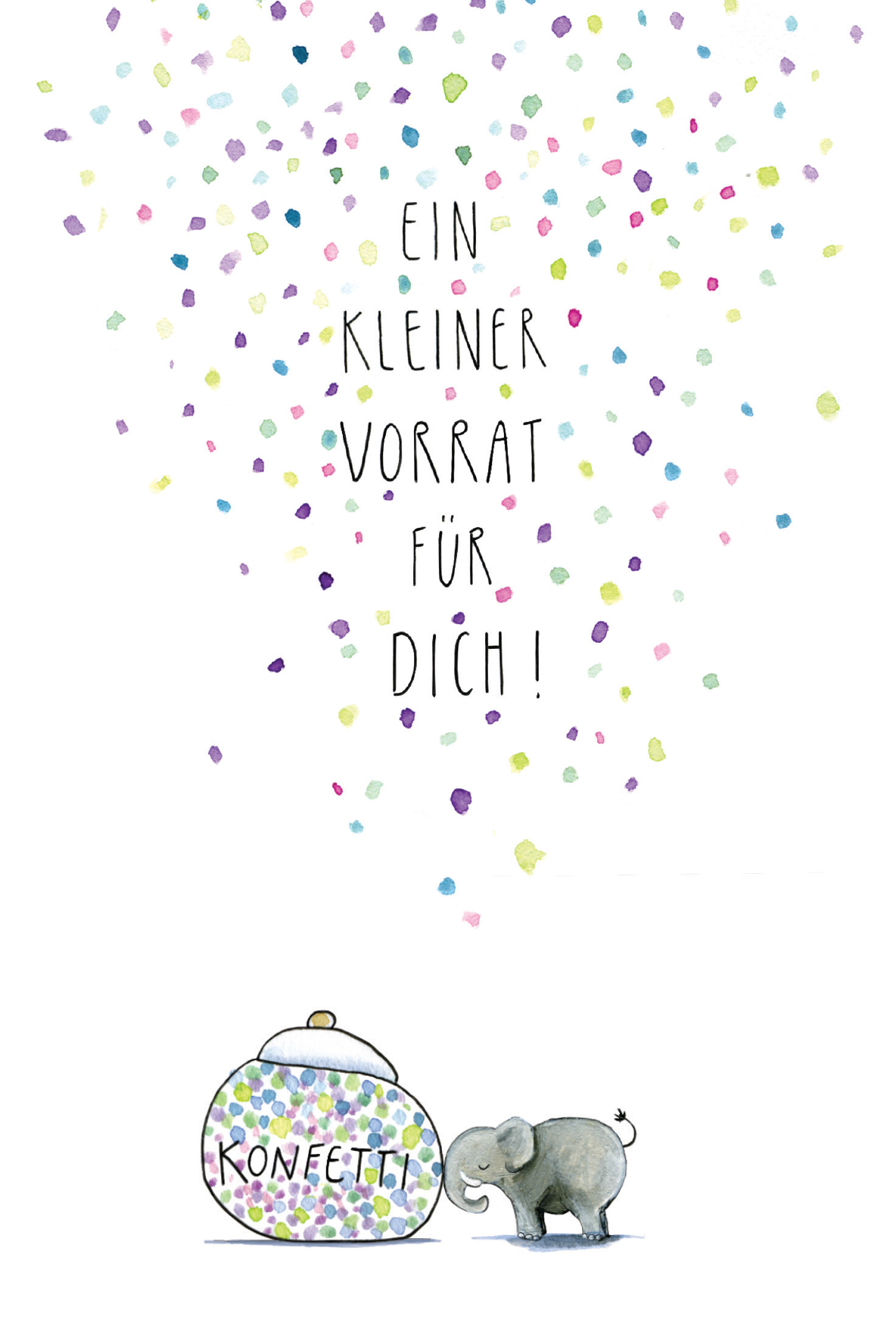 Klappkarte C6 - Tabea Güttner - Konfetti Klappkarte C6 - Tabea Güttner - Konfetti