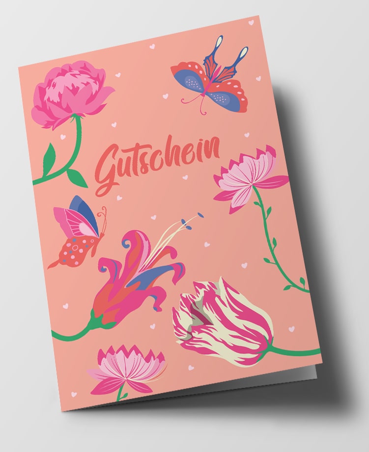 Klappkarte C6 - Happiness - Gutschein