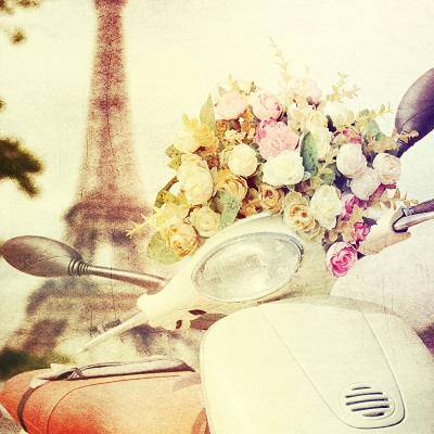 Postkarte - brocante - Vespa