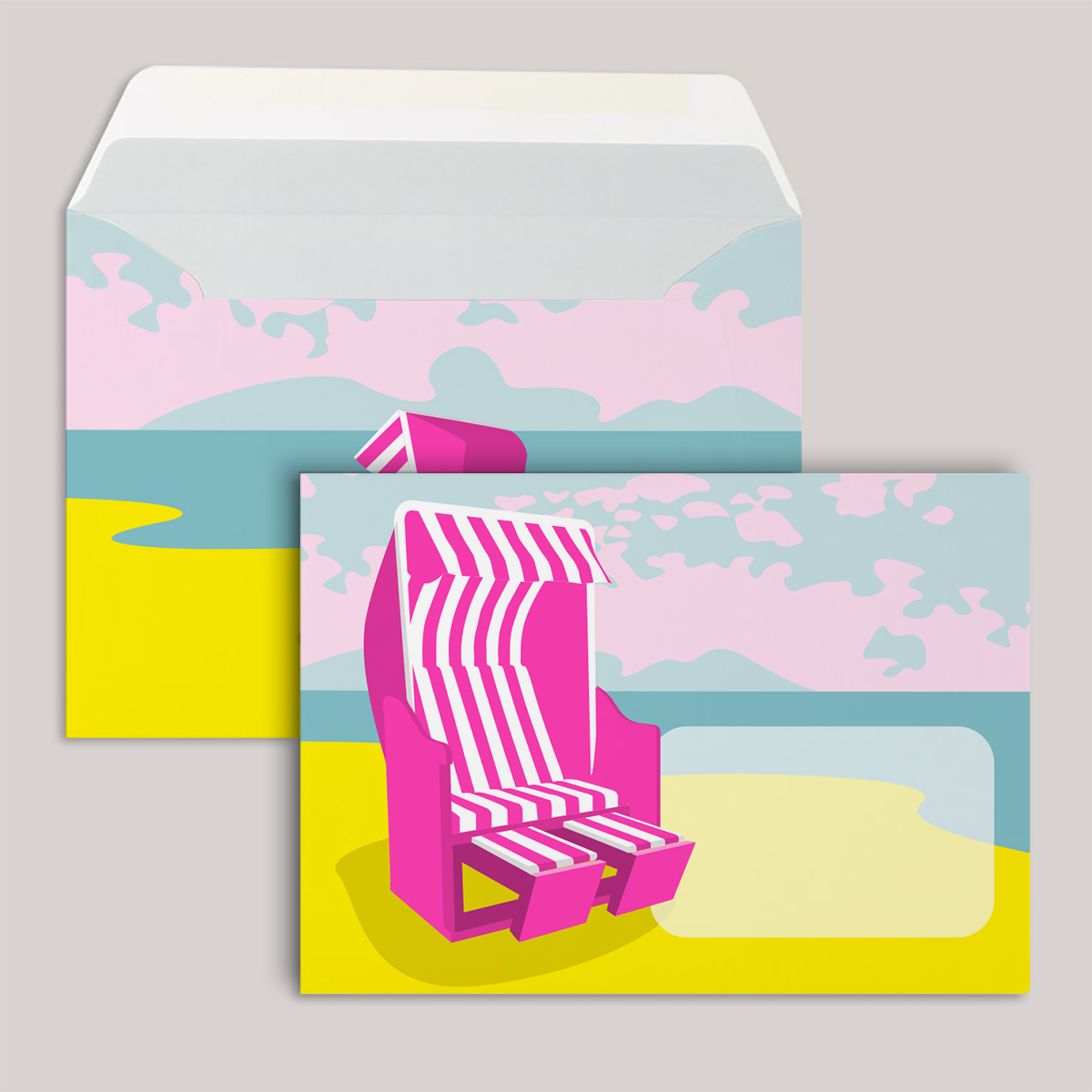 Umschlag - neonstyle - Strandkorb Umschlag - neonstyle - Strandkorb