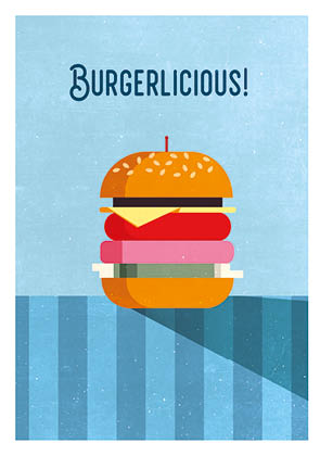 Postkarte - Daria Ivanova - burgerlicious
