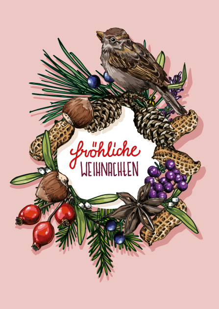 Postkarte - illi - WIWALD Fröhliche Weihnachten Postkarte - illi - WIWALD Fröhliche Weihnachten