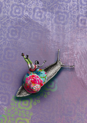 Postkarte - La Tack - schneckenritt Postkarte - La Tack - schneckenritt