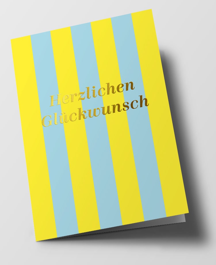 Klappkarte C6 - chelsea - Herzlichen Glückwunsch