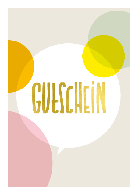 Postkarte - illi - Goldprägung - GUTSCHEIN Postkarte - illi - Goldprägung - GUTSCHEIN