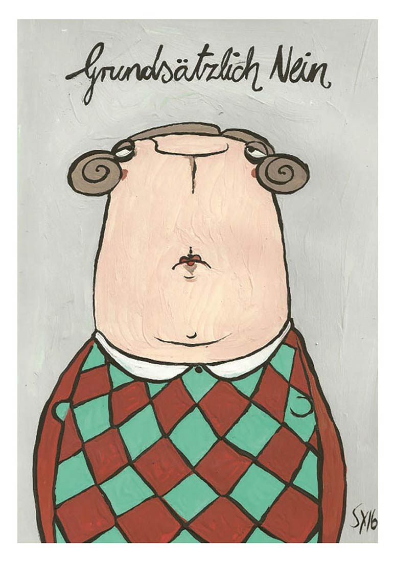 Postkarte - kittiekatstudio - grundsätzlich nein