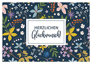 Klappkarte - La Card - Blumenkarte