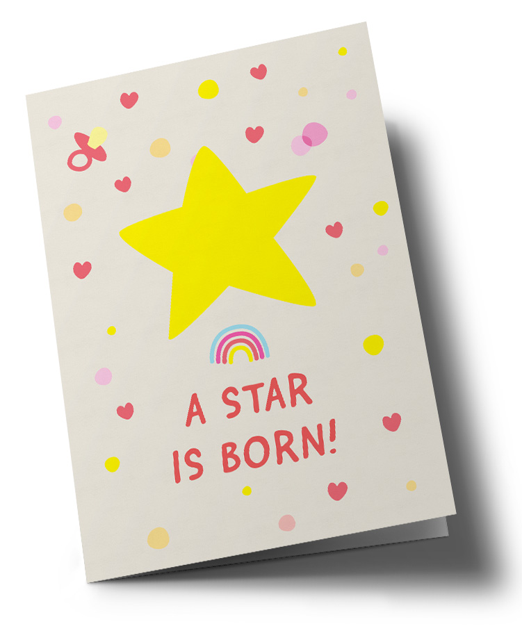 Klappkarte C6 - nola - A star is born Klappkarte C6 - nola - A star is born