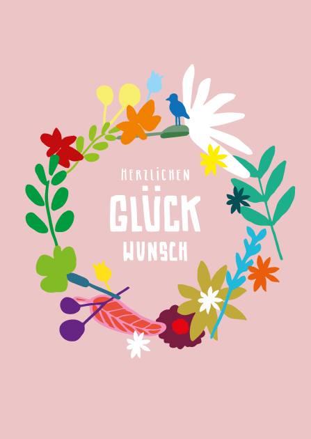 Postkarte - illi - LAKA Herzlichen Glückwunsch Postkarte - illi - LAKA Herzlichen Glückwunsch