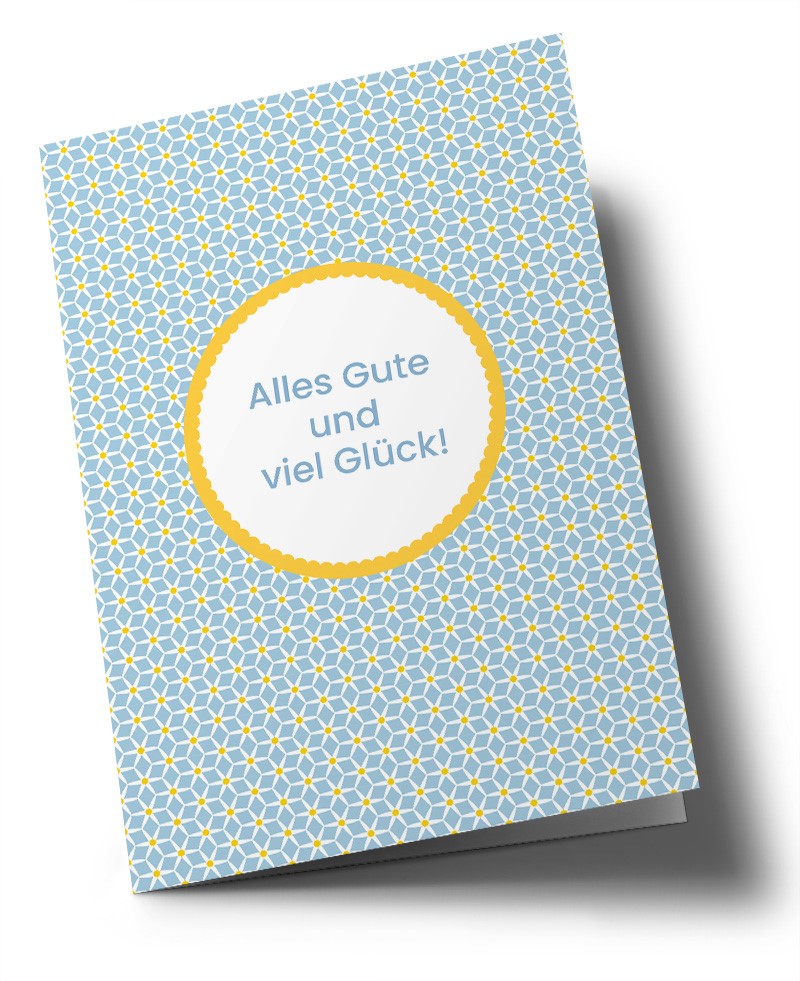 Klappkarte C6 - Toni Starck Pattern - Daisy Sky, Alles Gute