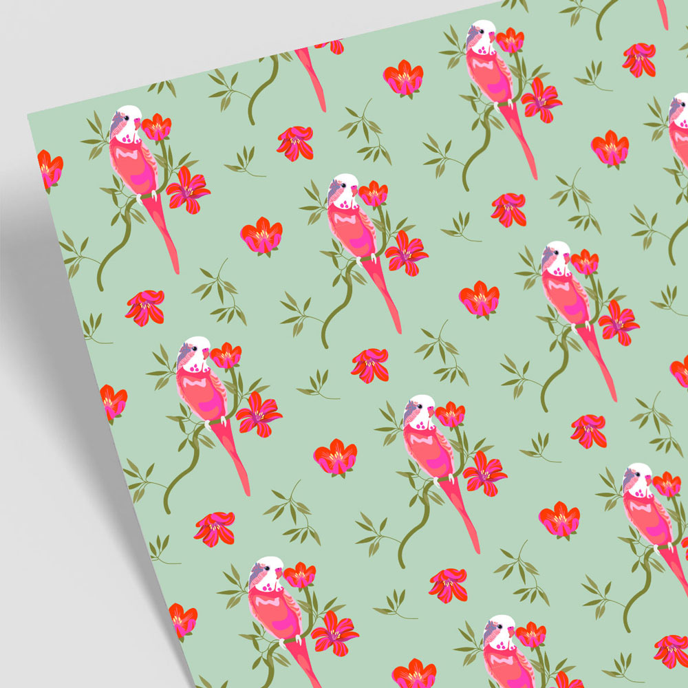 Geschenkpapier - Happiness- Budgie Geschenkpapier - Happiness- Budgie