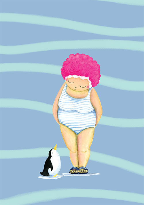 Postkarte - Tabea Güttner - Pinguindame