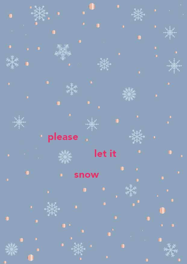 Postkarte - Toni Starck - Please let it snow