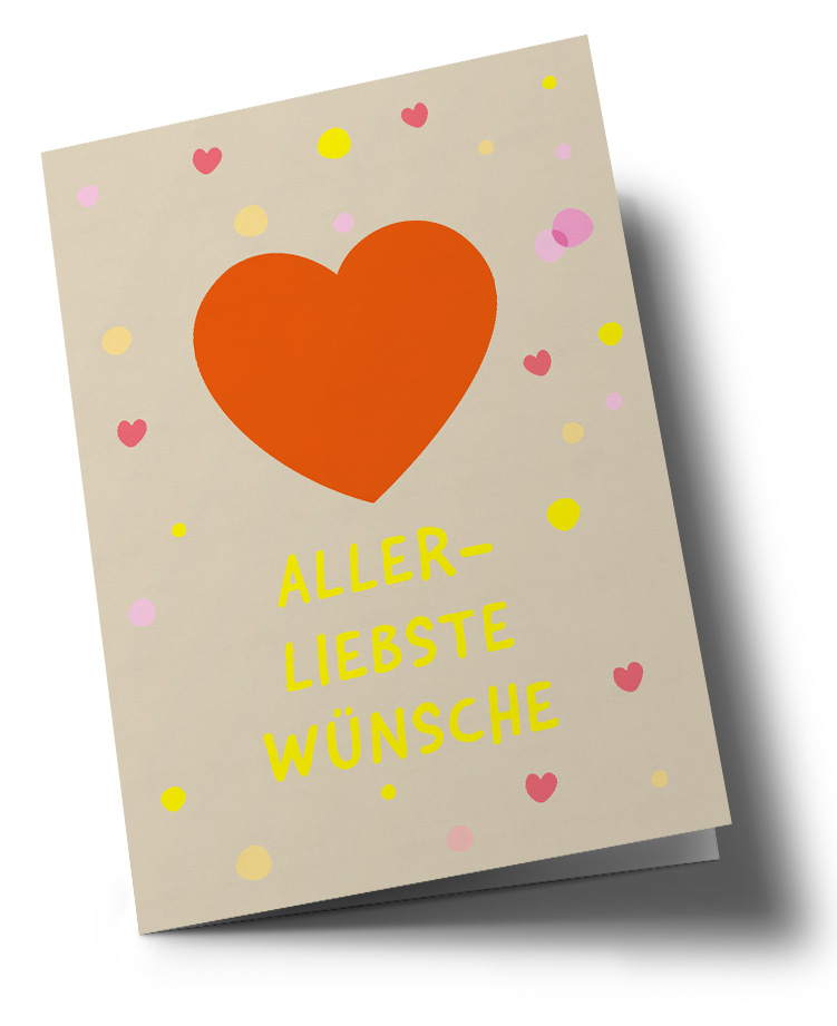 Klappkarte C6 - nola - Allerliebste Wünsche Klappkarte C6 - nola - Allerliebste Wünsche