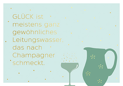 Postkarte - La Card - Leitungswasser Postkarte - La Card - Leitungswasser