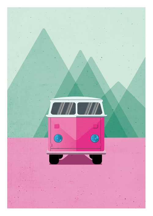 Postkarte - Daria Ivanova - Bus Postkarte - Daria Ivanova - Bus