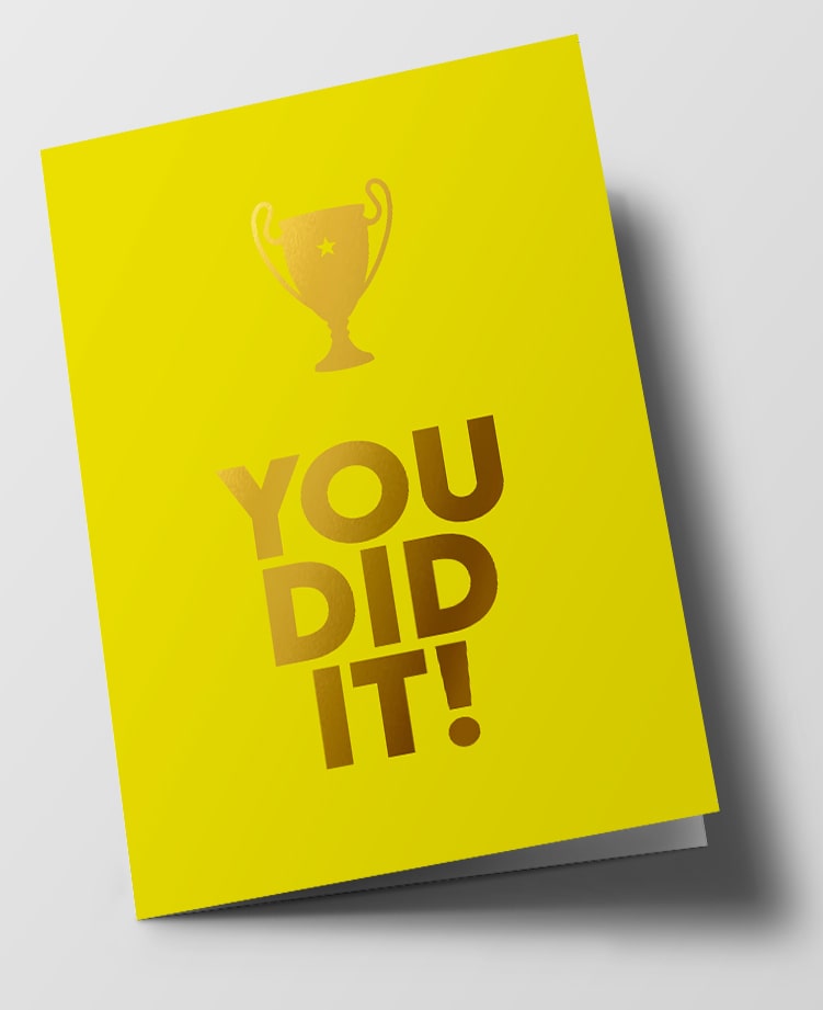 Klappkarte C6 - pure - Pokal, you did it Klappkarte C6 - pure - Pokal, you did it