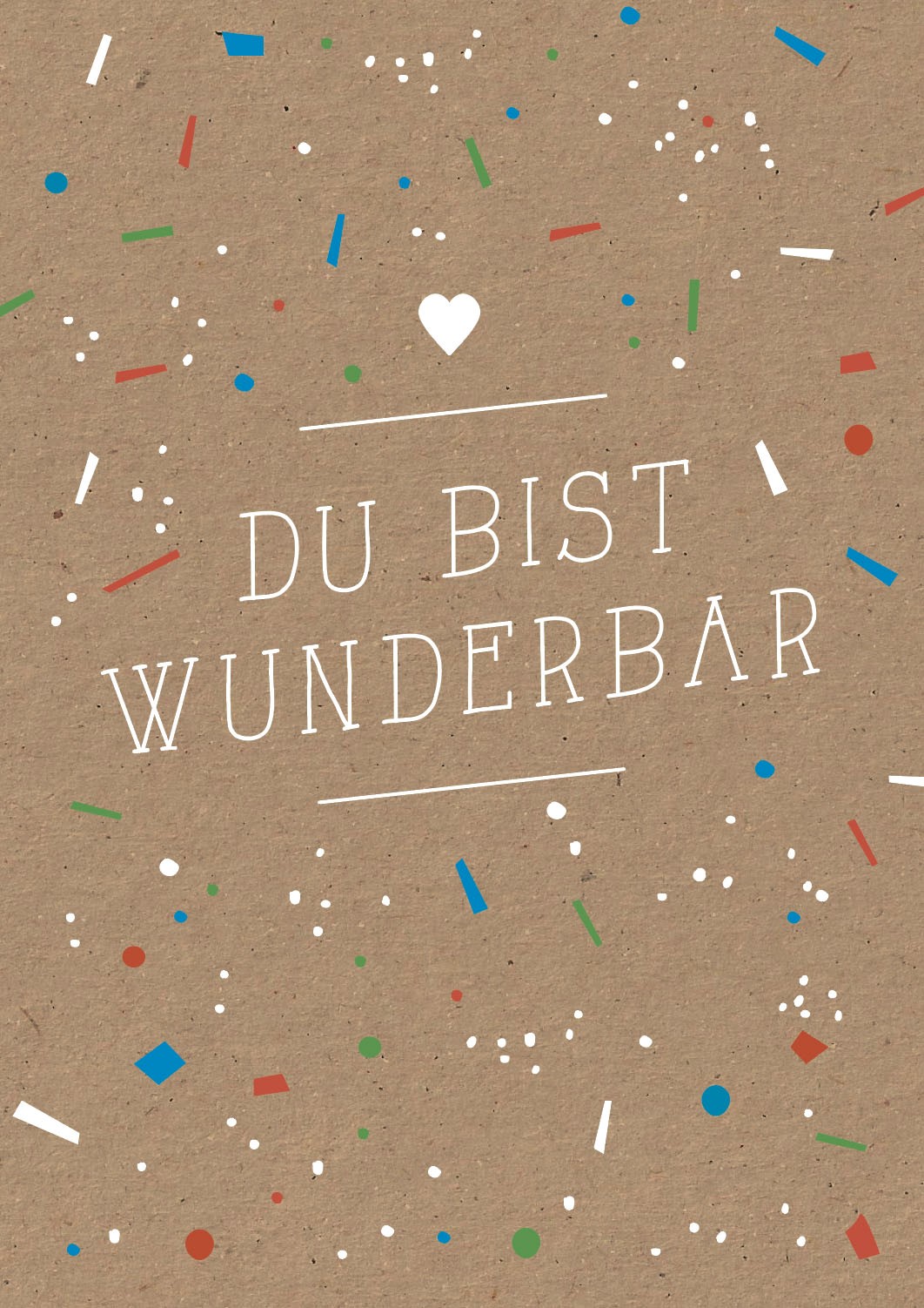 Postkarte - Designfräulein - Du bist wunderbar