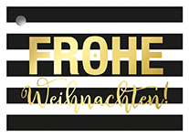 Geschenkanhänger - Weihnachten, black