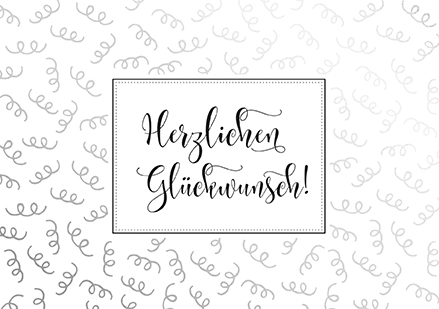 Klappkarte - La Card - Spiralen, silber