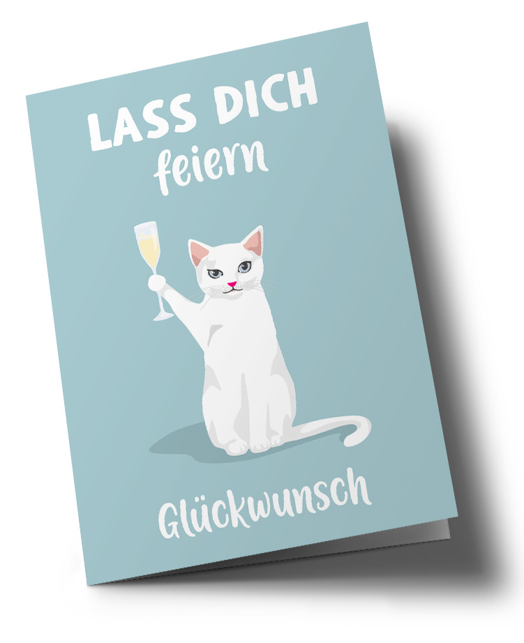 Klappkarte A5 - Lucky Cards - Lass dich feiern