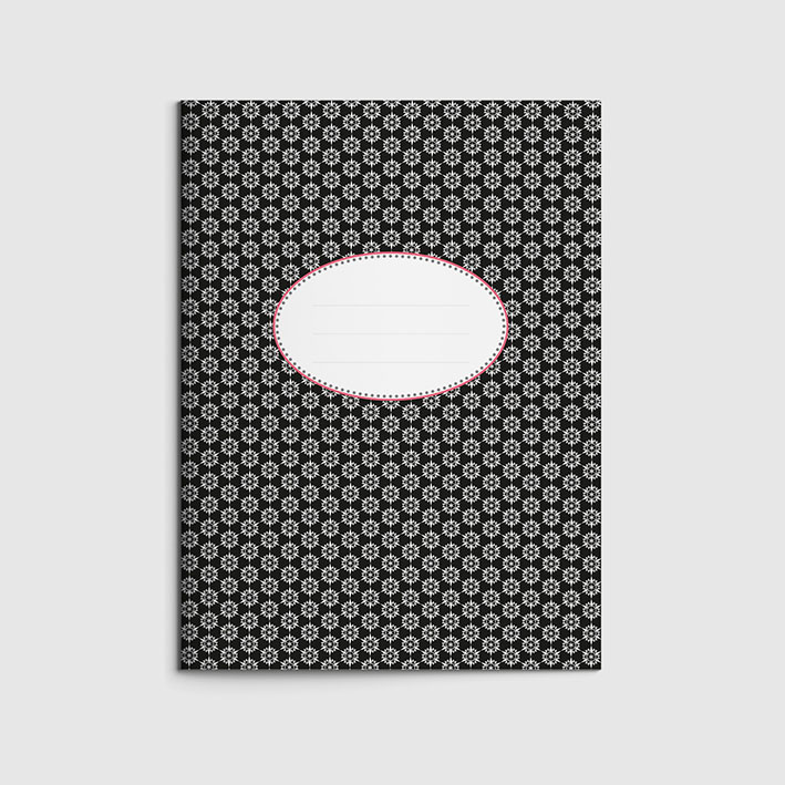 Notizheft A5 - Toni Starck Pattern- black elegance