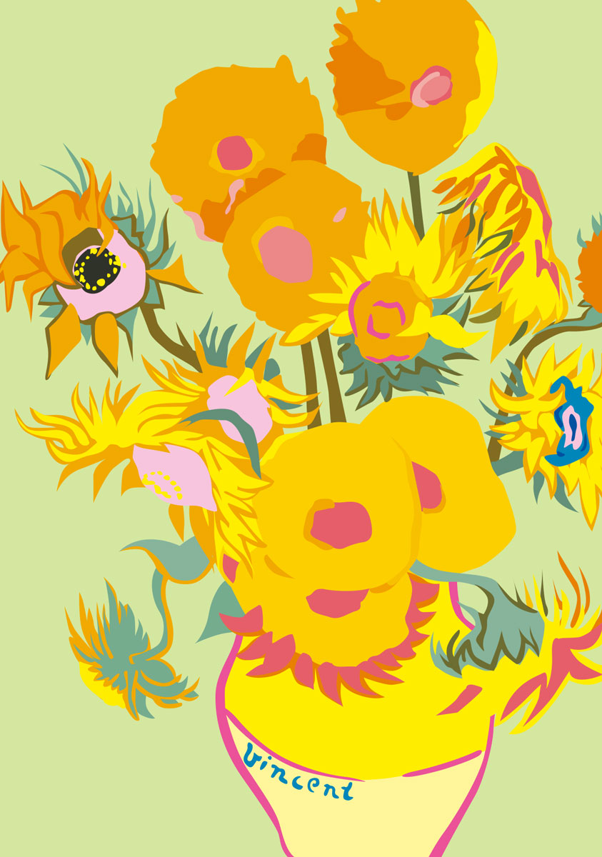 Postkarte - Museum Art - Sunflowers, van Gogh