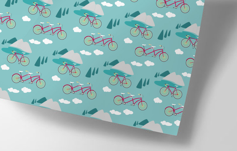 Geschenkpapier - crissXcross - Fahrradausflug