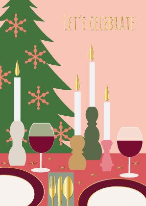 Postkarte - Toni Starck - Xmas dinner