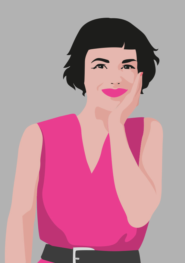 Postkarte - pop art new generation - French Actress