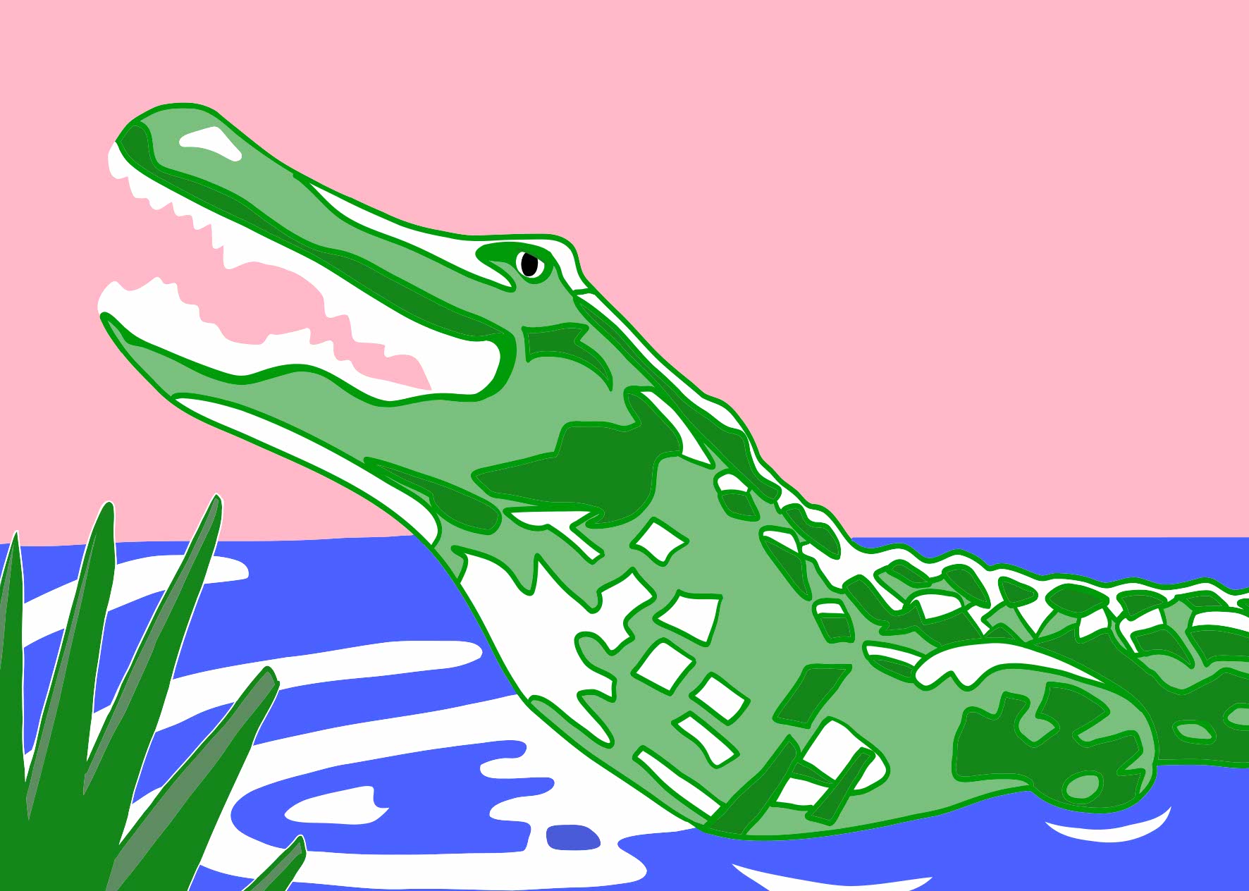 Postkarte - Limo & Mo - Krokodil Postkarte - Limo & Mo - Krokodil