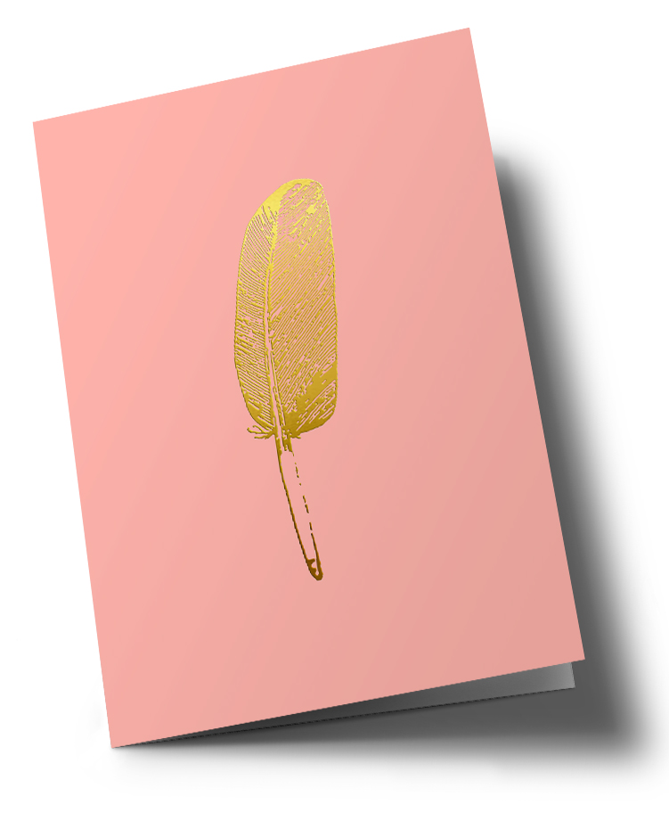 Klappkarte C6 - pure - Feder Klappkarte C6 - pure - Feder