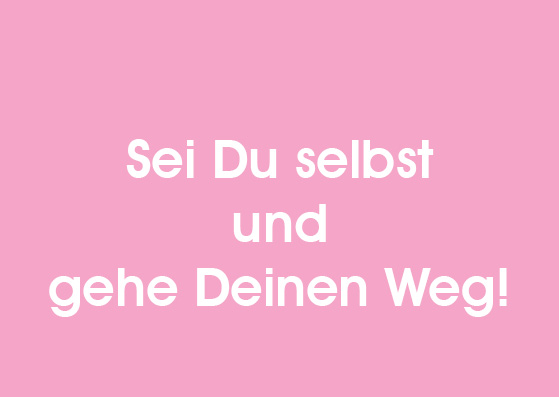 Postkarte - Wortsinn - Sei Du selbst...