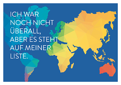 Postkarte - La Card - Weltkarte Postkarte - La Card - Weltkarte